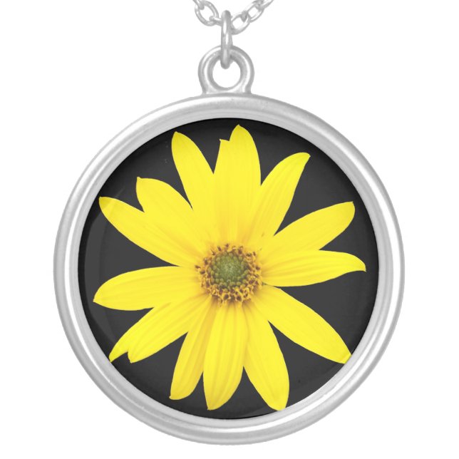 Golden Sunflower Silver-plate Necklace (Front)