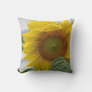 Golden Sunflower Throw Pillow