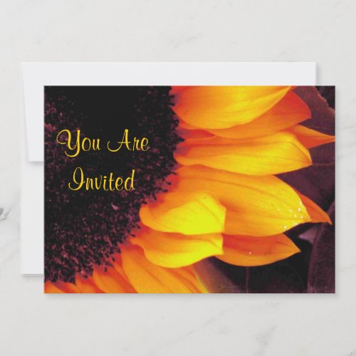 Sunflower You Are Invited Invitation Cards