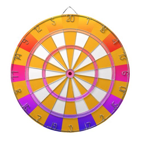 Golden Sunrays Colorful Dart Board