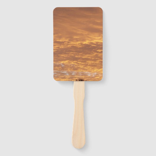 golden sunrise on a hand fan (Front)