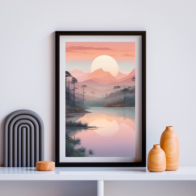 Golden Sunrise Over Misty Mountains Poster (Creator Uploaded)