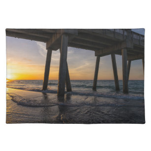 Golden Sunrise Under Pensacola Pier Placemat