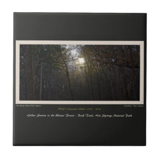 Golden Sunrise Winter Forest Centennial Ed Tile