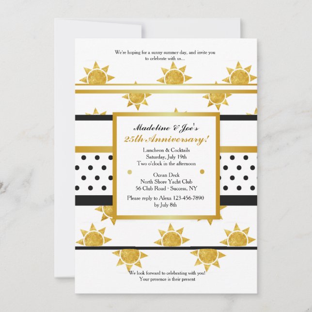 Golden Suns Invitation (Front)