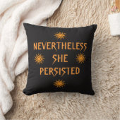 Golden Suns Nevertheless She Persisted Pillow (Blanket)