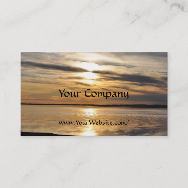 Golden Sunset 3 - business card template (Front)