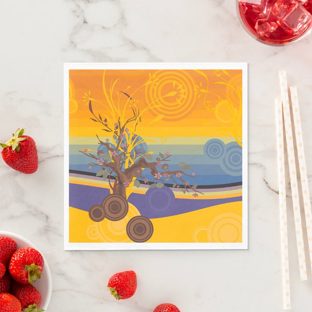 Golden Sunset Art Napkins (Creator Uploaded)