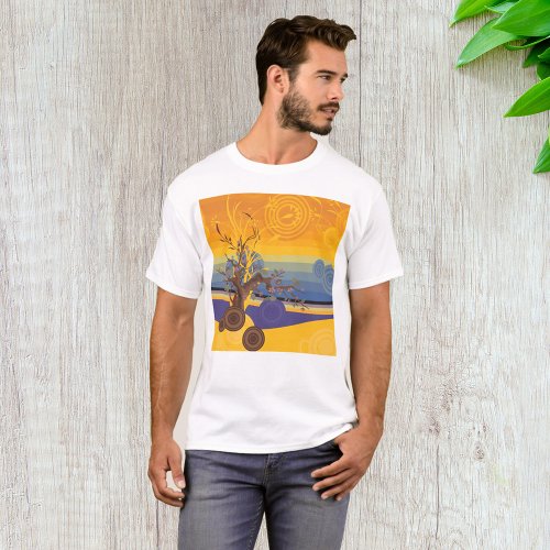 Golden Sunset Art T_Shirt