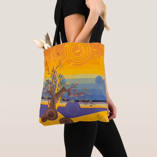 Golden Sunset Art Tote Bag (Creator Uploaded)