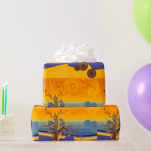 Golden Sunset Art Wrapping Paper