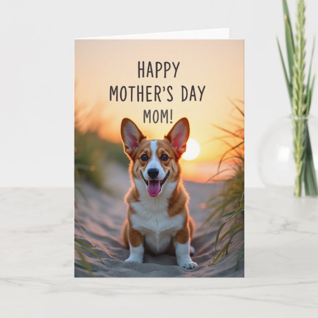 Golden Sunset Canine Friend Card (Front)