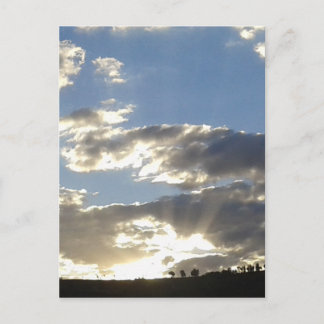Golden Sunset Clouds Postcard