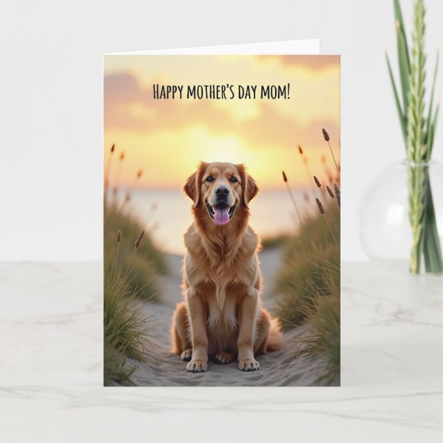 Golden Sunset Dog Card (Front)