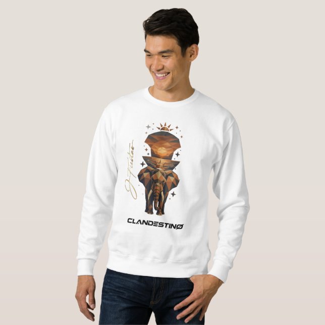 Golden Sunset Elephant – Long Sleeve Tee (Front Full)
