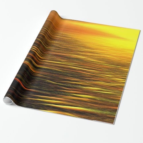 Golden Sunset on Sand Dunes Wrapping Paper