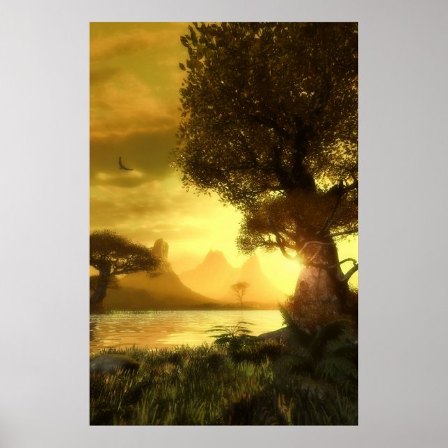 Golden sunset poster (Front)