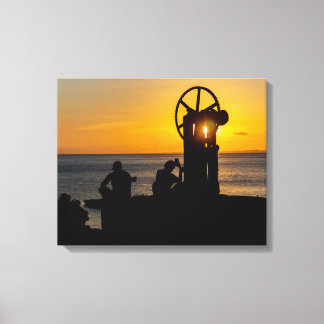 Golden Sunset Silhouette at MAM Canvas Print