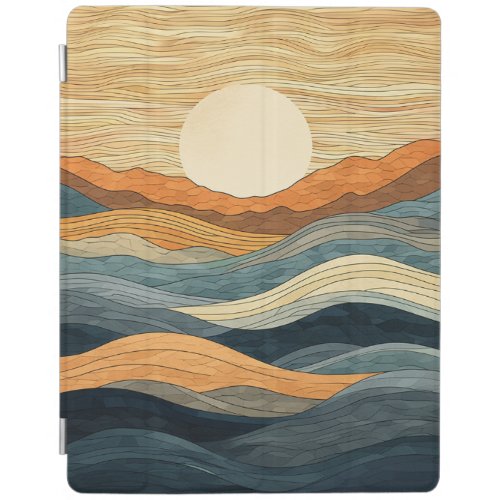 Golden Sunset Waves iPad Smart Cover