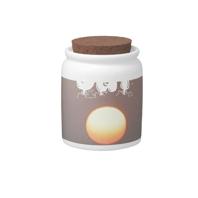 Golden Sunset with Have a Nice Day/Night Wishes Candy Jar (Front)