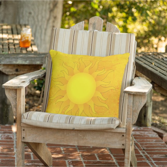 Golden Sunshine Outdoor Pillow (Chair)