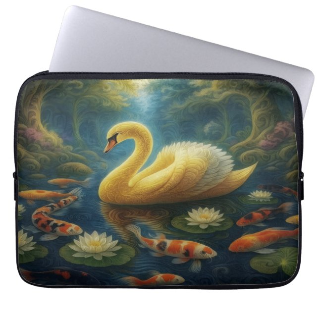 Golden Swan Laptop Sleeve (Front)