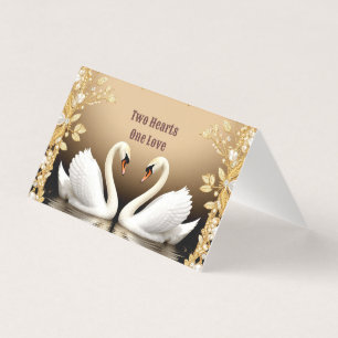 🦢 Golden Swan Wedding Details Insert Theme