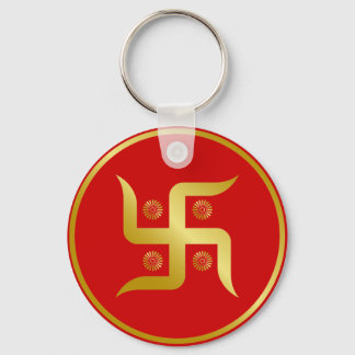 Golden Swastika Keychain