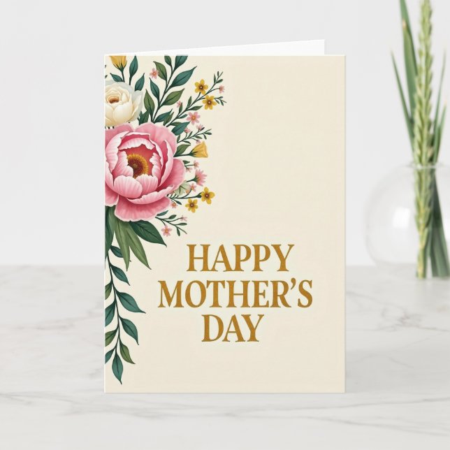 Golden Sweet Mothers Day Card (Front)