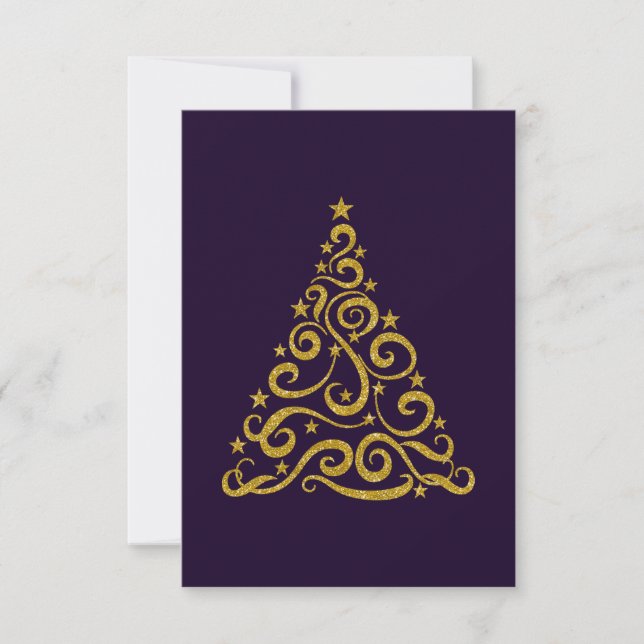 Golden Swirl Christmas Tree  (Front)
