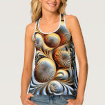 Golden Swirl Elegance Tank Top