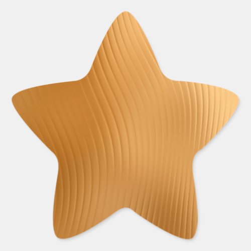 Golden Swirl Pattern Star Sticker