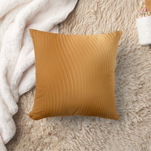 Golden Swirl Pattern Throw Pillow