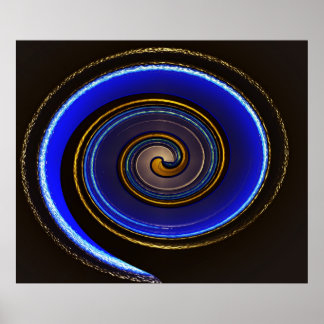 Golden Swirl Poster