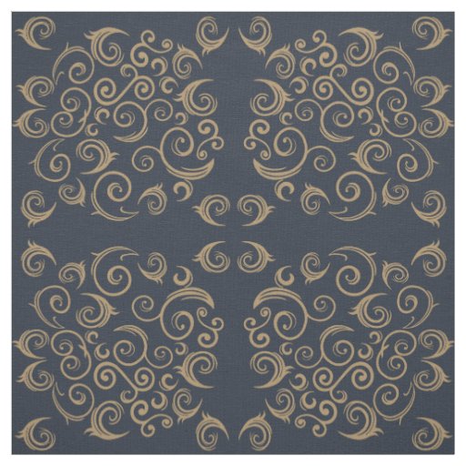 Golden Swirls Fabric