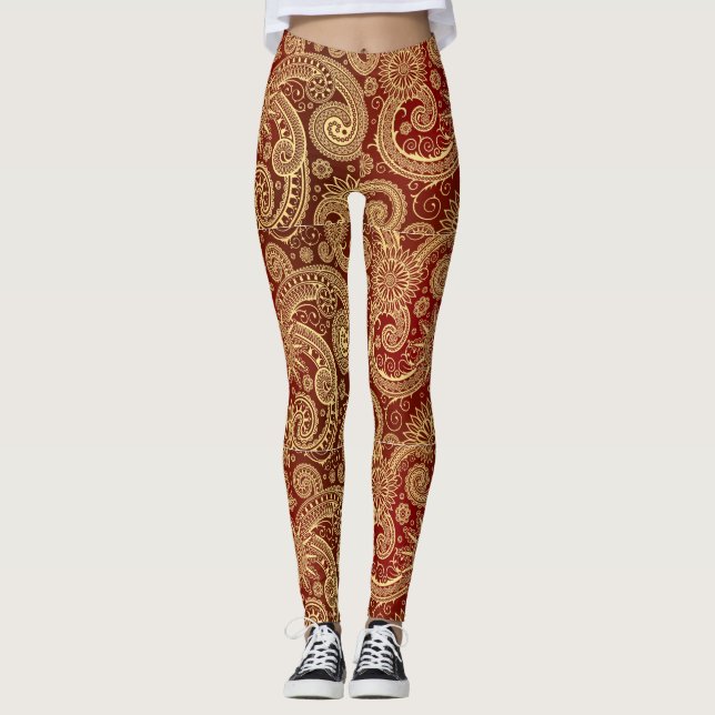 Golden Swirls Leggings (Front)