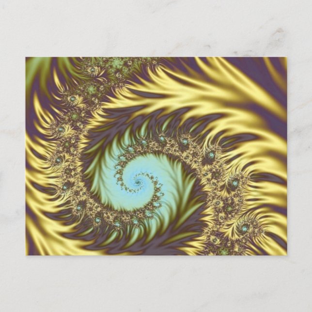 Golden Swirls Postcard (Front)