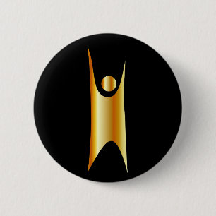 Golden symbol of Humanism Button