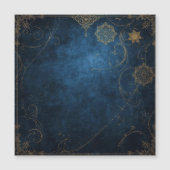 Golden Symbols on Indigo Sky (Front)