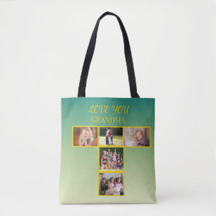 Golden T-Collage Tribute Design Tote Bag