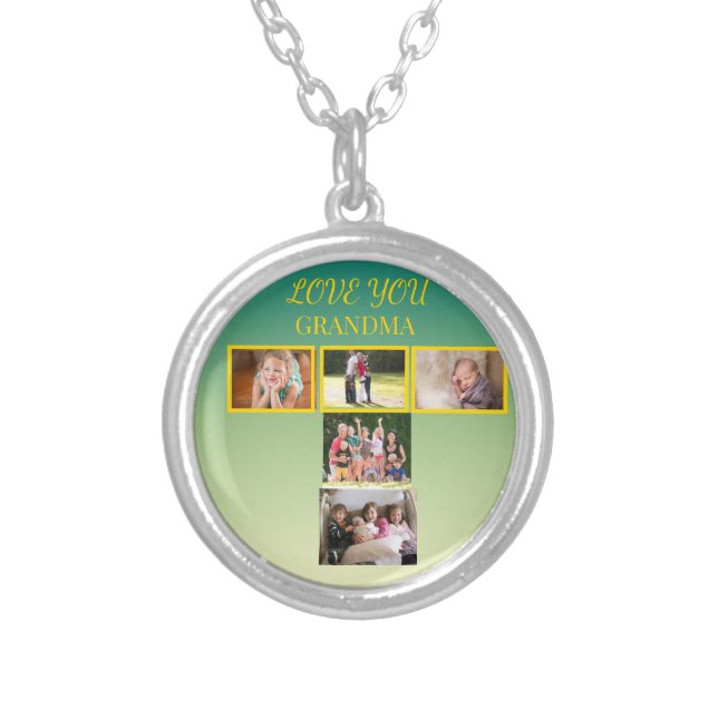 Golden T-Shape Family Tribute  Silver Plated Necklace (Front)