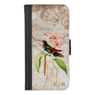 Golden Tailed Sapphire Hummingbird iPhone 8/7 Wallet Case