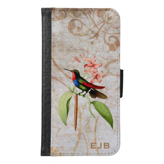 Golden Tailed Sapphire Hummingbird Wallet Phone Case For Samsung Galaxy