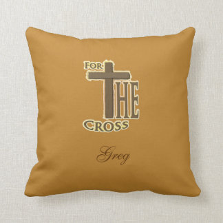 Golden / Tan Rejoice Throw Pillow