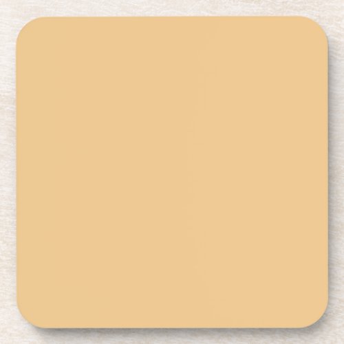 Golden Tan Solid Color Background Hue SW 0030 Beverage Coaster