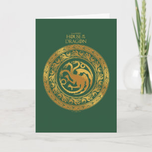 Golden Targaryen Crest Card