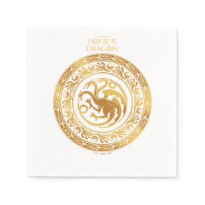 Golden Targaryen Crest Napkins