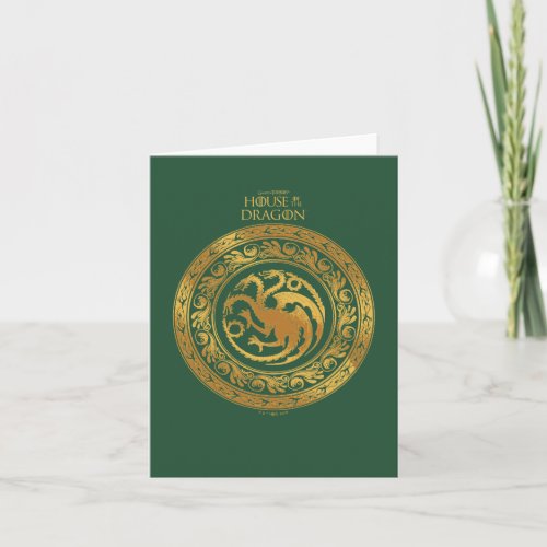 Golden Targaryen Crest Note Card