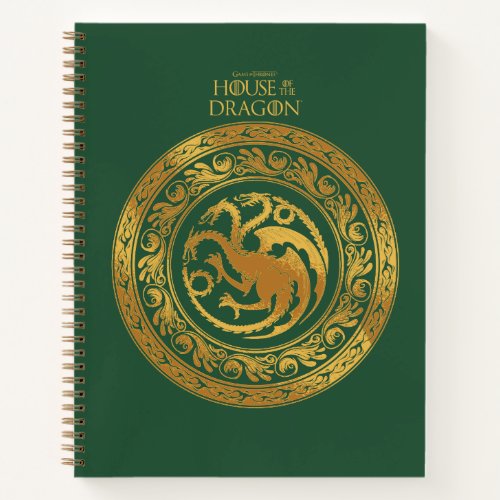 Golden Targaryen Crest Notebook
