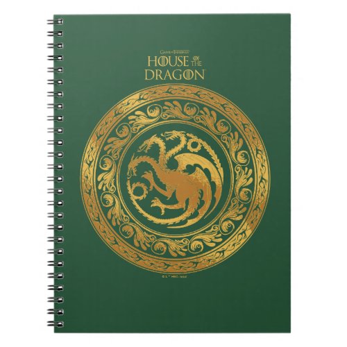 Golden Targaryen Crest Notebook